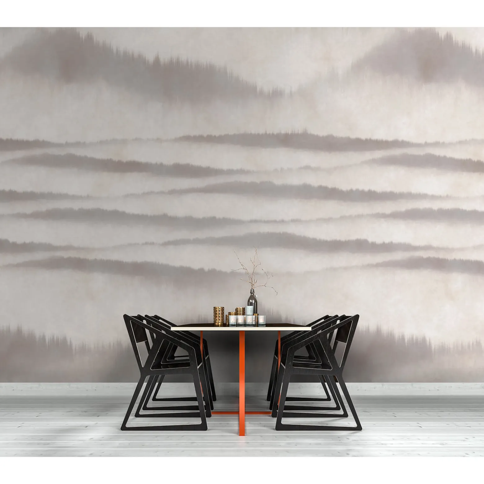 Fototapete Vlies Natur Landschaft Hügel creme Premium