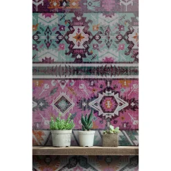 Fototapete Vlies Navajo Muster pink orange Premium