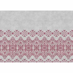 Fototapete Vlies Nordisch Grafisch rot grau Premium
