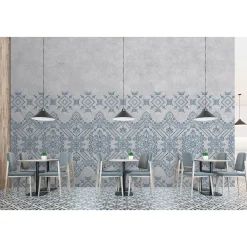 Fototapete Vlies Nordisch Grafisch blau grau Premium