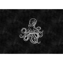 Fototapete Vlies Oktopus Tafel Kraken schwarz Premium