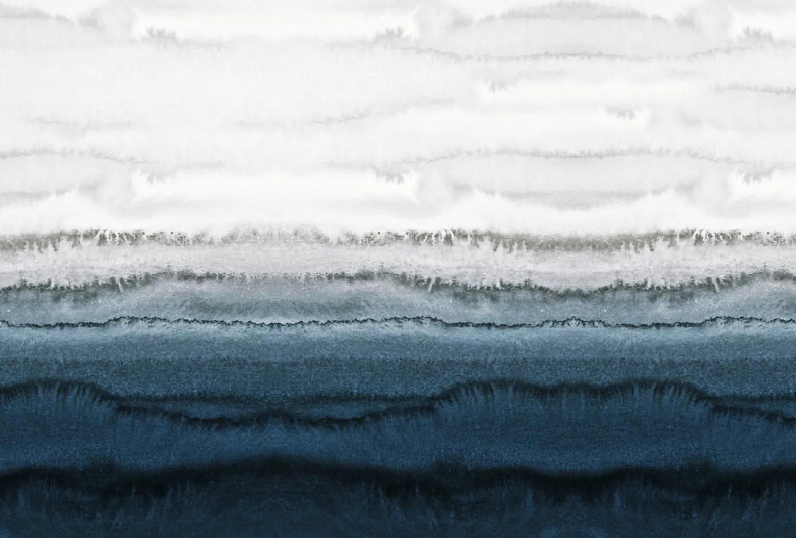 Fototapete Vlies Ombre Wasserfarben weiß blau