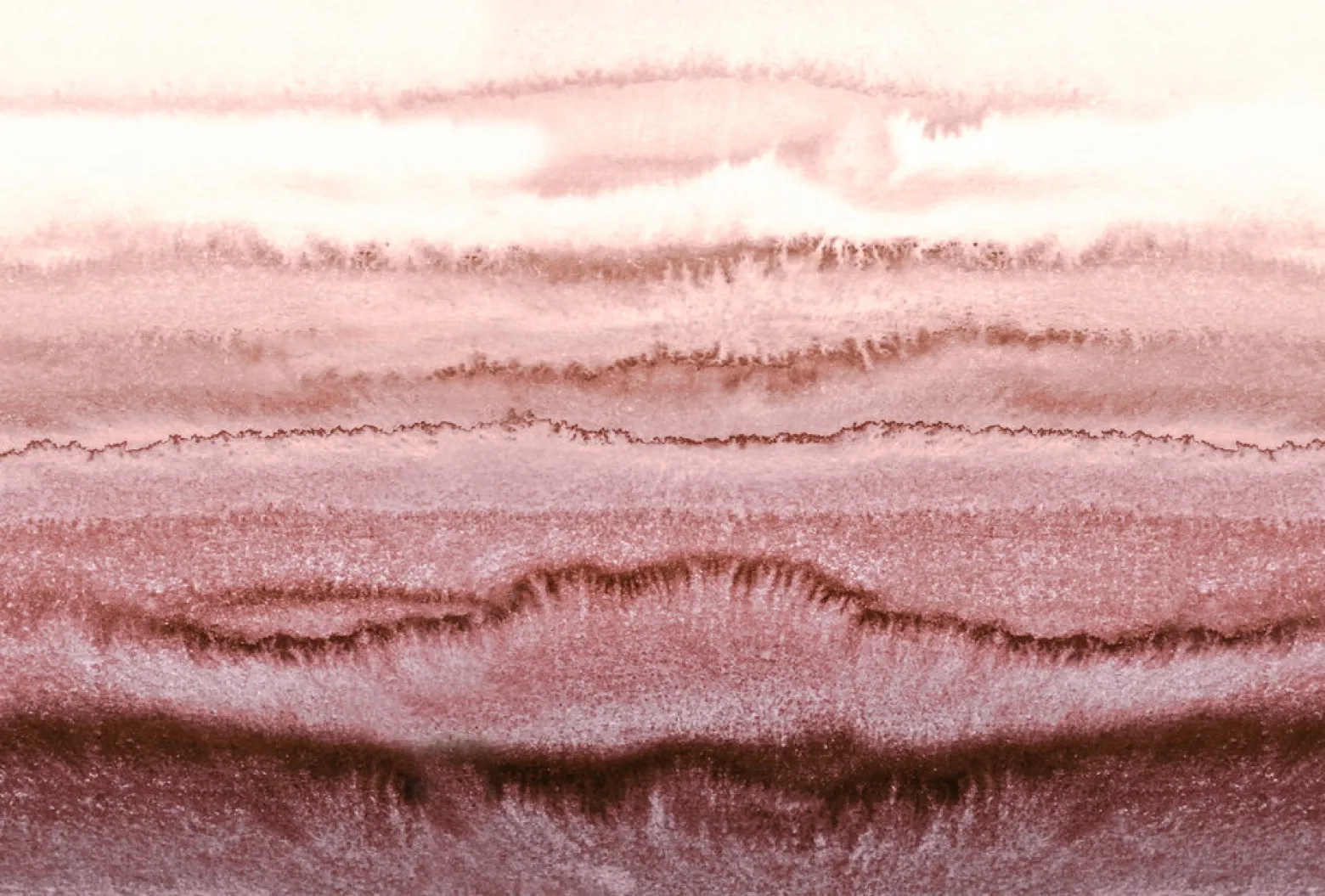Fototapete Vlies Ombre Wasserfarben rosa creme