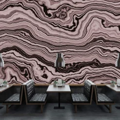 Fototapete Vlies Onyx Marmor rosa schwarz Premium