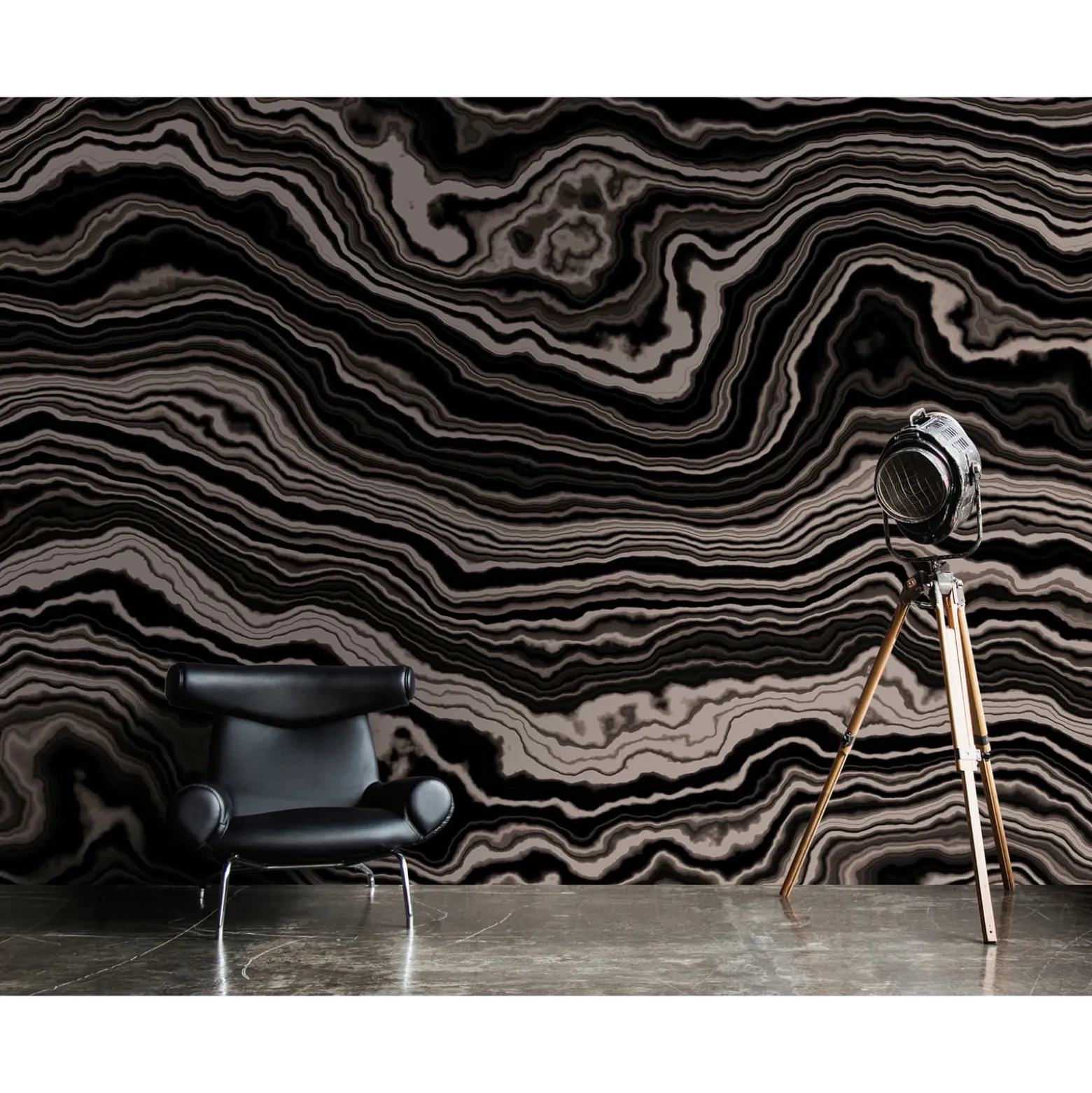 Fototapete Vlies Onyx Marmor beige schwarz Premium