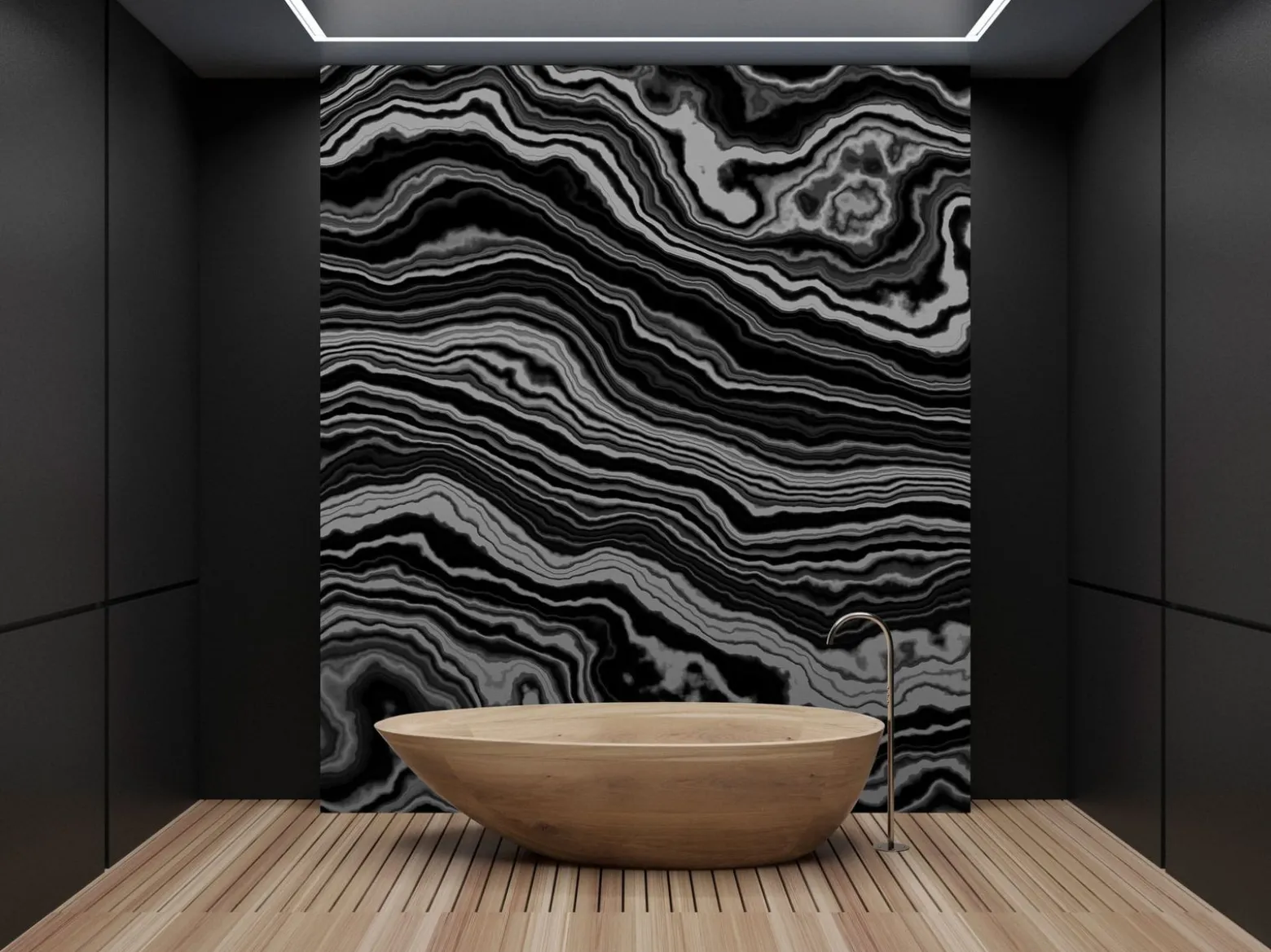Fototapete Vlies Onyx Marmor schwarz weiß Premium