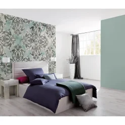 Fototapete Vlies Ornamente Barock blau grau