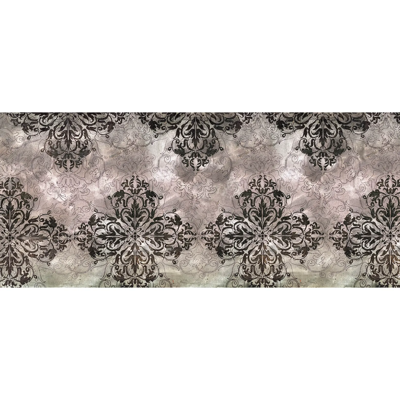 Fototapete Vlies Ornamente Barock grau schwarz