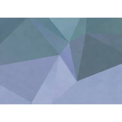 Fototapete Vlies Polygon Pyramide blau türkis Premium