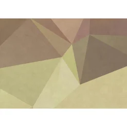 Fototapete Vlies Polygon Pyramide gelb braun Premium