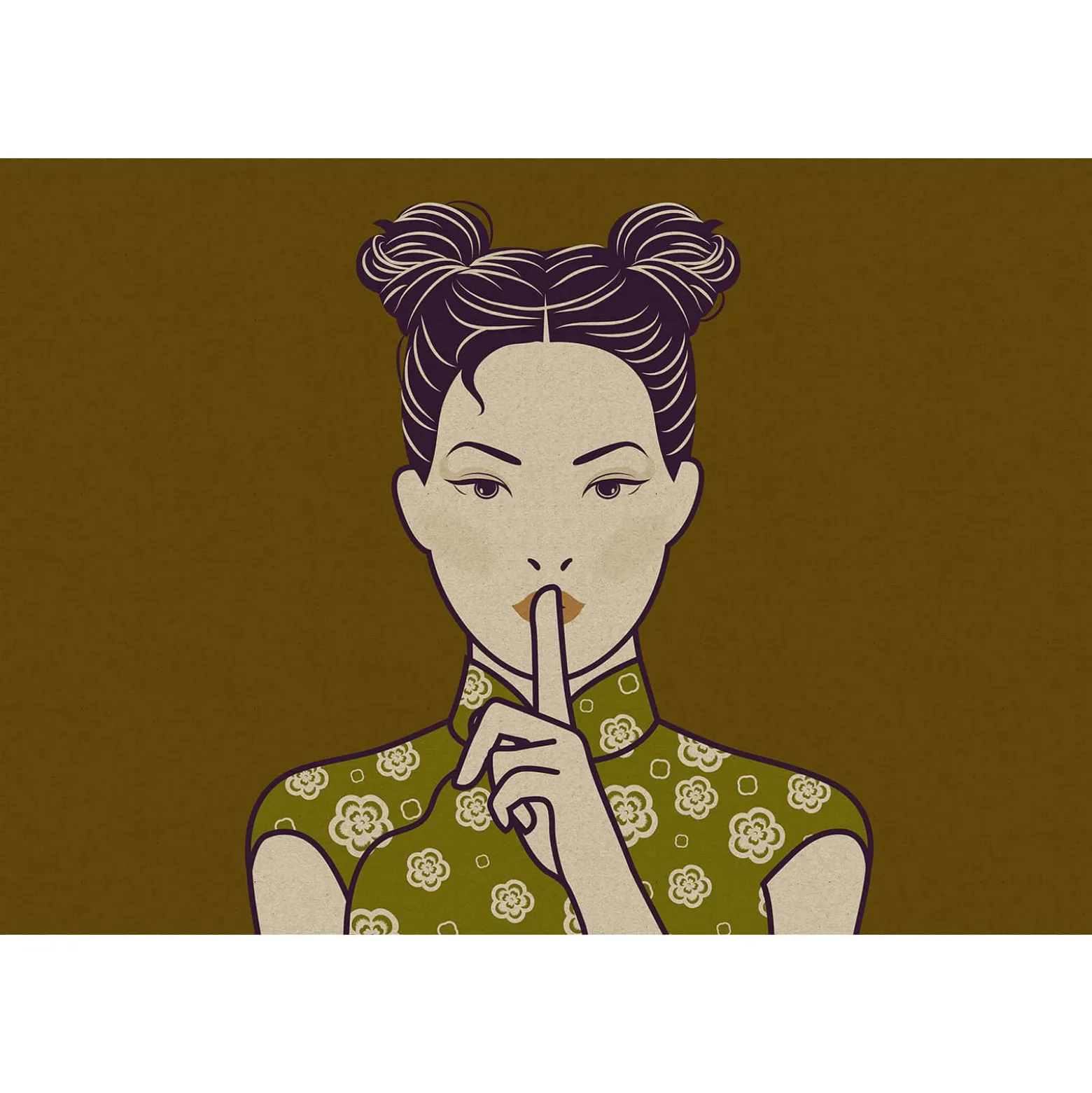 Fototapete Vlies Pop Art Japan beige gelb Premium