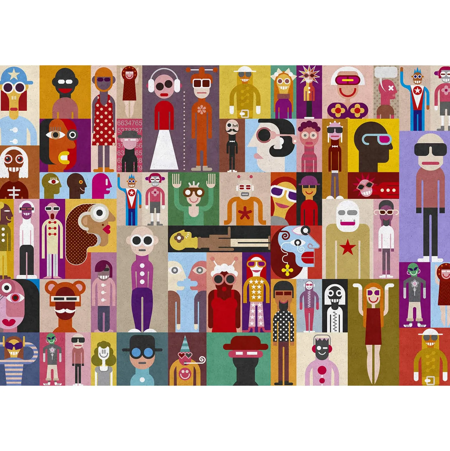 Fototapete Vlies Pop-Art Retro lila bunt Premium