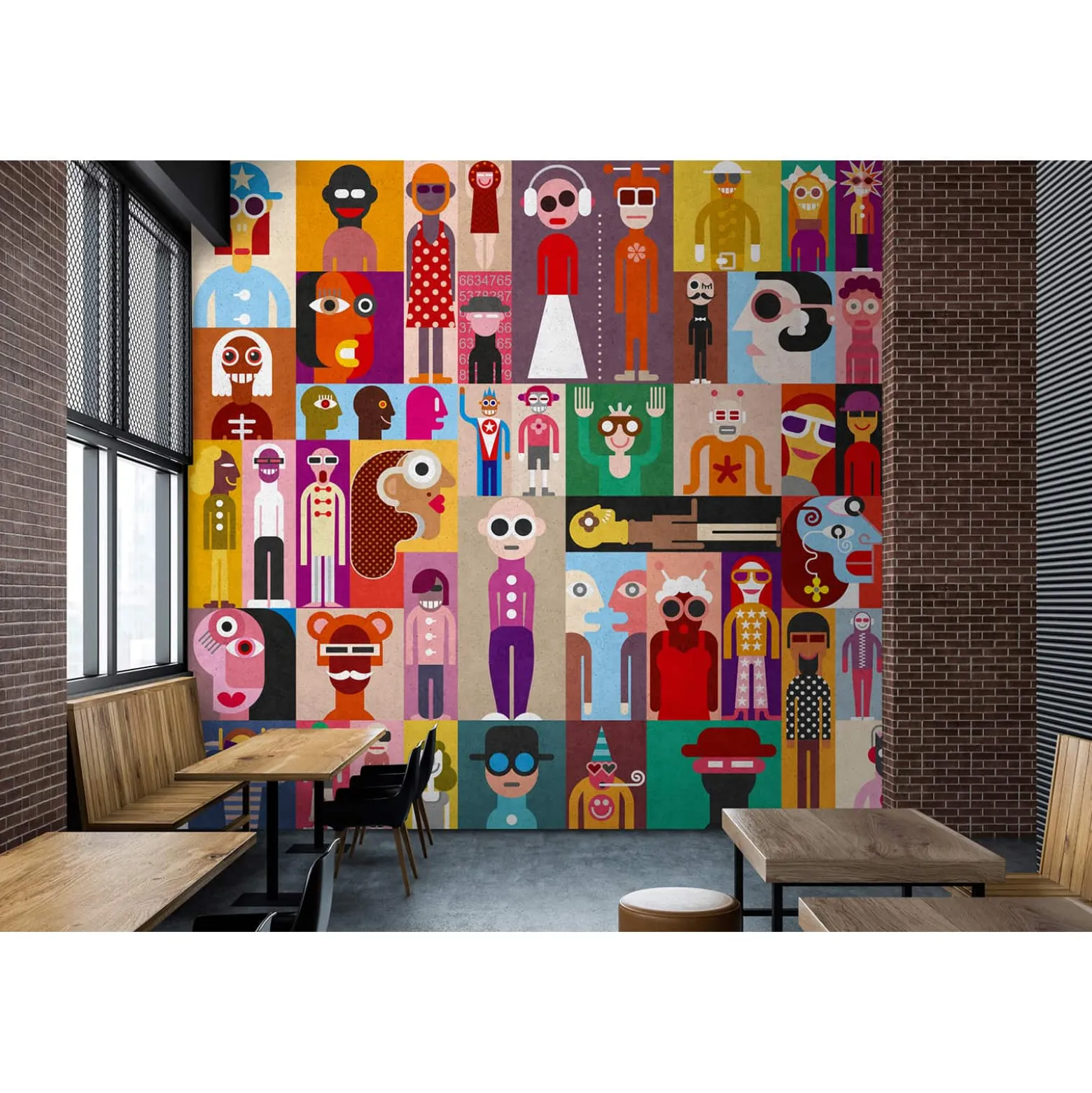 Fototapete Vlies Pop-Art Retro lila bunt Premium