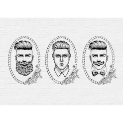 Fototapete Vlies Portrait Männer Hipster weiß Premium