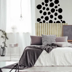 Fototapete Vlies Punkte Popcorn gold schwarz