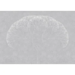 Fototapete Vlies Pusteblume Grafisch grau weiß Premium