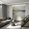 Fototapete Vlies Putzoptik Aquarell Grau Beige 35499
