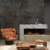 Fototapete Vlies Rasch Shabby Industrial Blau Braun 429619