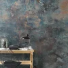 Fototapete Vlies Rasch Shabby Industrial Blau Beige 429626