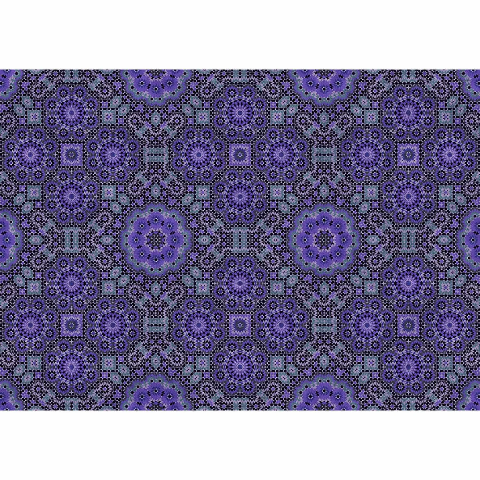 Fototapete Vlies Retro Pop Blumen 3D Neon lila Premium