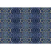 Fototapete Vlies Retro-Pop Muster blau gold Premium