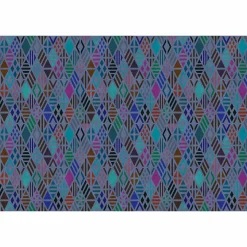 Fototapete Vlies Retro Pop Rauten blau bunt Premium