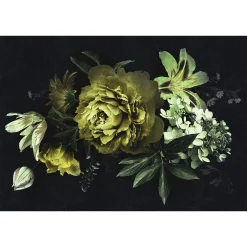 Fototapete Vlies Rose Blume gelb schwarz Premium