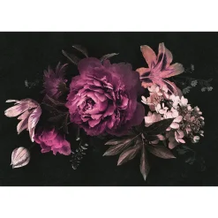 Fototapete Vlies Rose Blume rosa schwarz Premium