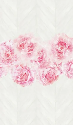 Fototapete Vlies Rosen Holz Floral rosa grau 47260