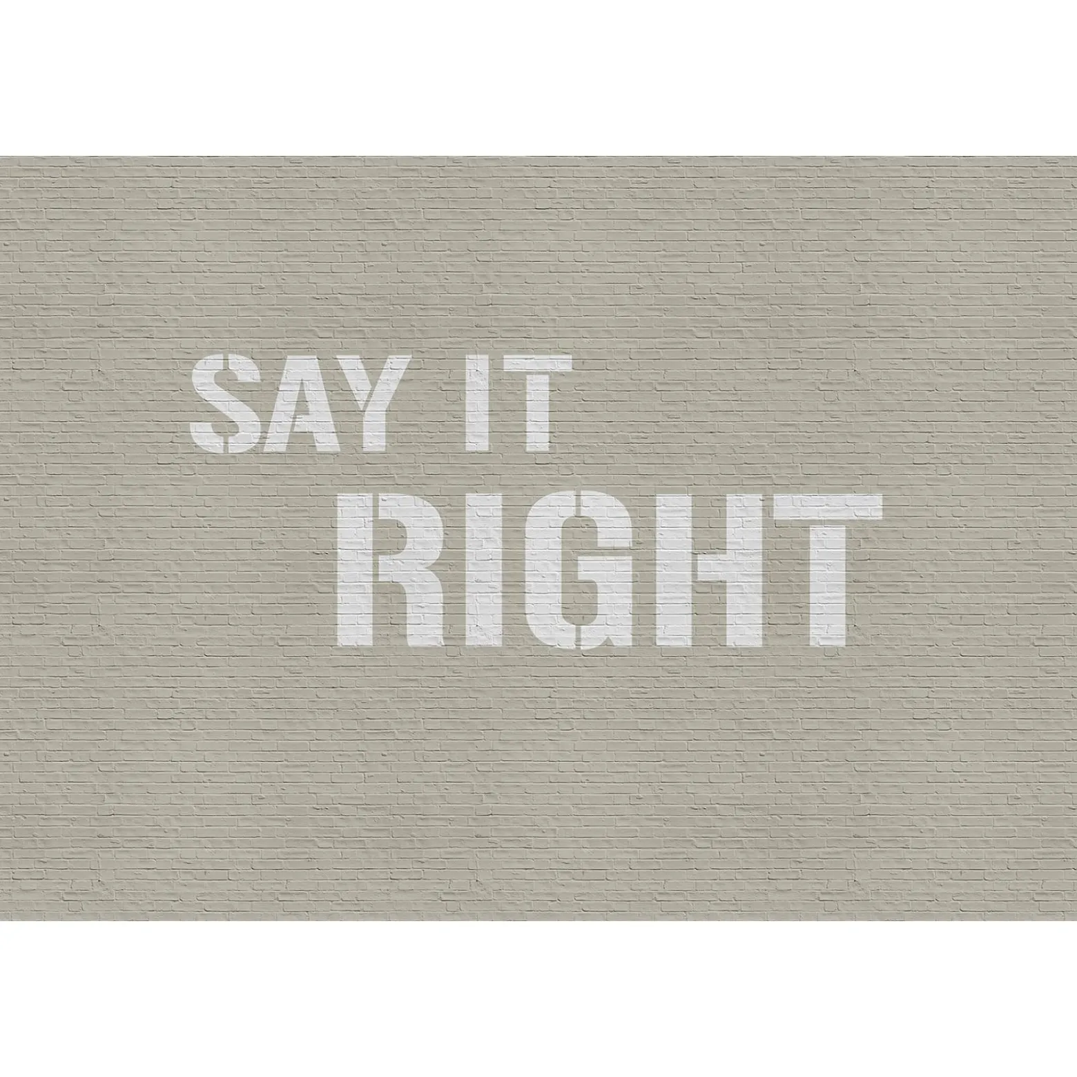 Fototapete Vlies Say it Right Steine creme Premium