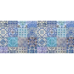 Fototapete Vlies Spanische Fliesen blau creme
