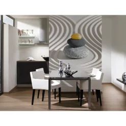 Fototapete Vlies Steine Sand Wellness grau schwarz gelb