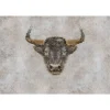 Fototapete Vlies Stier Waben Grafisch grau braun Premium