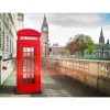 Fototapete Vlies Telefonzelle London Big Ben rot braun