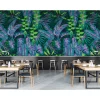 Fototapete Vlies Tropisch Blätter violett blau Premium