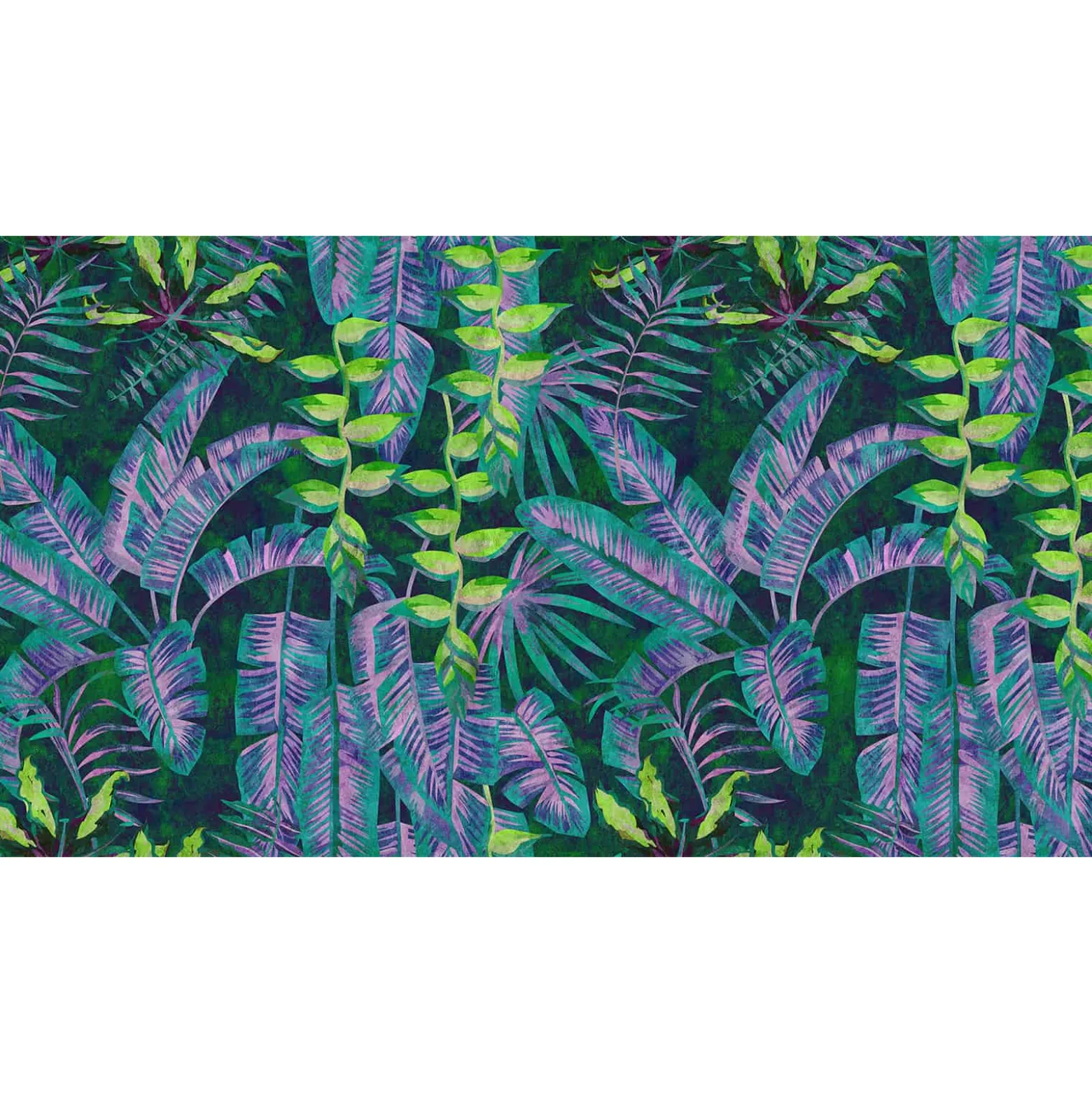 Fototapete Vlies Tropisch Blätter violett blau Premium
