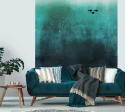 Fototapete Vlies Unterwasser Fische grün blau