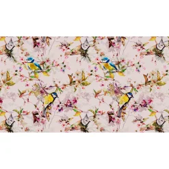 Fototapete Vlies Vögel Blumen Floral creme gelb Premium