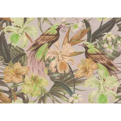 Fototapete Vlies Vögel Exotisch beige grün Premium