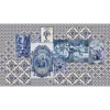 Fototapete Vlies Vintage Fliesen beige blau Premium