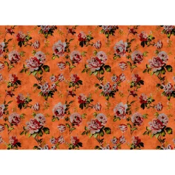 Fototapete Vlies Vintage Rosen orange rot grau Premium