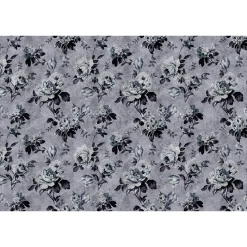 Fototapete Vlies Vintage Rosen blau grau Premium