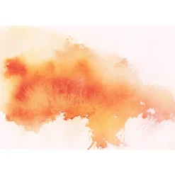 Fototapete Vlies Wasserfarben Fleck orange rot