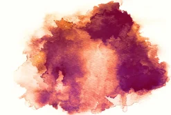 Fototapete Vlies Wasserfarben Fleck rot lila