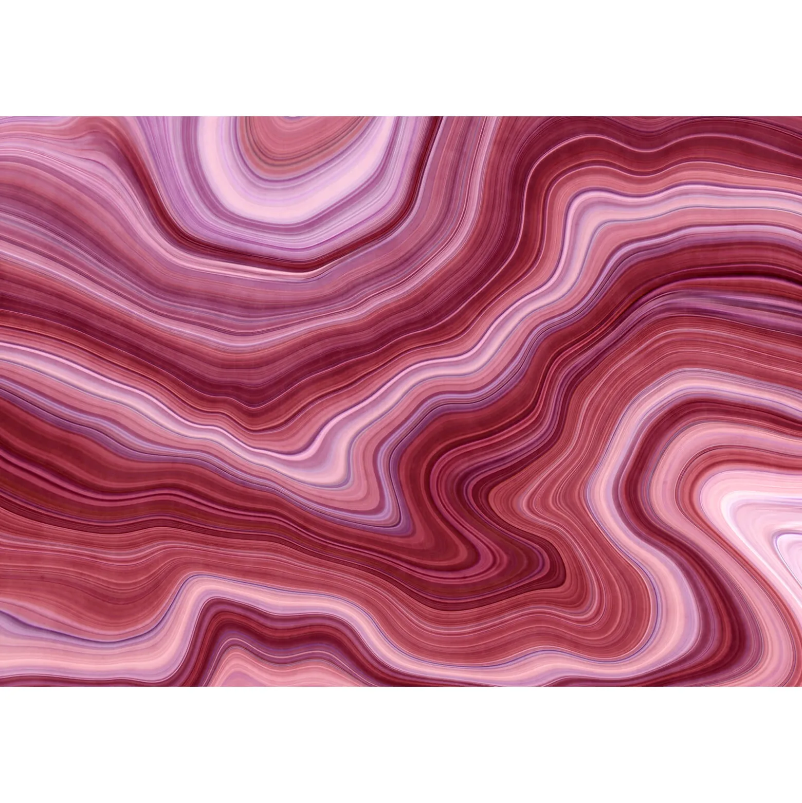 Fototapete Vlies Wellen Linien Marmor rot rosa Premium
