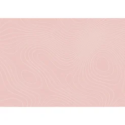 Fototapete Vlies Wellen Linien rosa-beige weiß Premium
