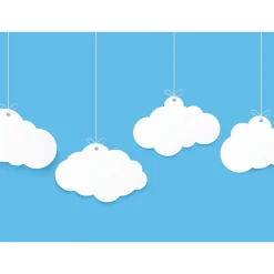 Fototapete Vlies Wolken Mobile Kinder blau weiß