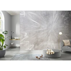 Fototapete Wellen Verzerrt 3D-Effekt Beige Grau 2514N-12