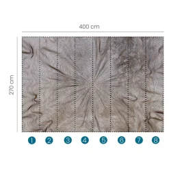 Fototapete Wellen Verzerrt 3D-Effekt Braun Grau 2514N-11
