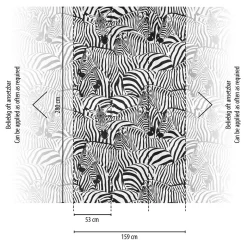 Fototapete Zebra Exotisch Schwarz Weiß 39873-1